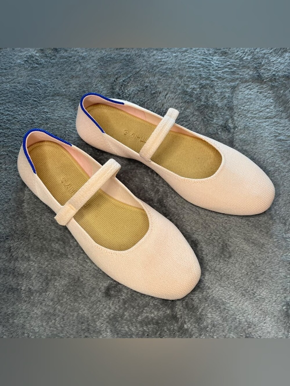 Rothy's The Square Mary Jane Bubbly Pink Women Eco Flats Shoes W 7.5